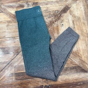 Constantly Varied Gear Teal Ombre Full Length Leggings Size Large Seamless CVG